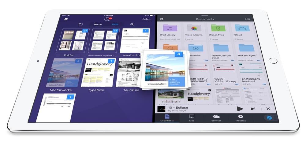 Imponerande och innovativ lösning för drag and drop mellan appar på iPad i iOS10.